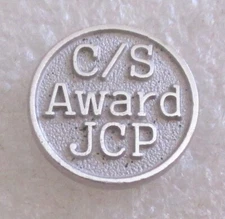 Vintage J. C. Penney Department Store C/S Customer Service Award Pin-JCP Penneys