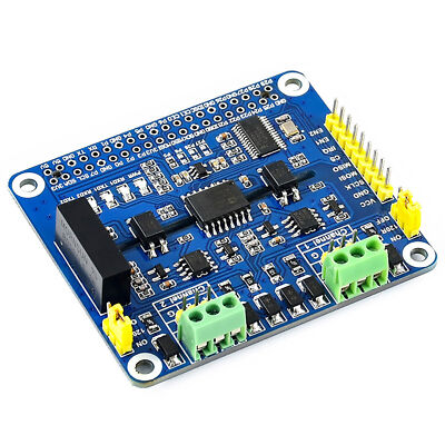 Dual-channel RS485 Expansion Board SPI Interface for Raspberry Pi 4B/3B+