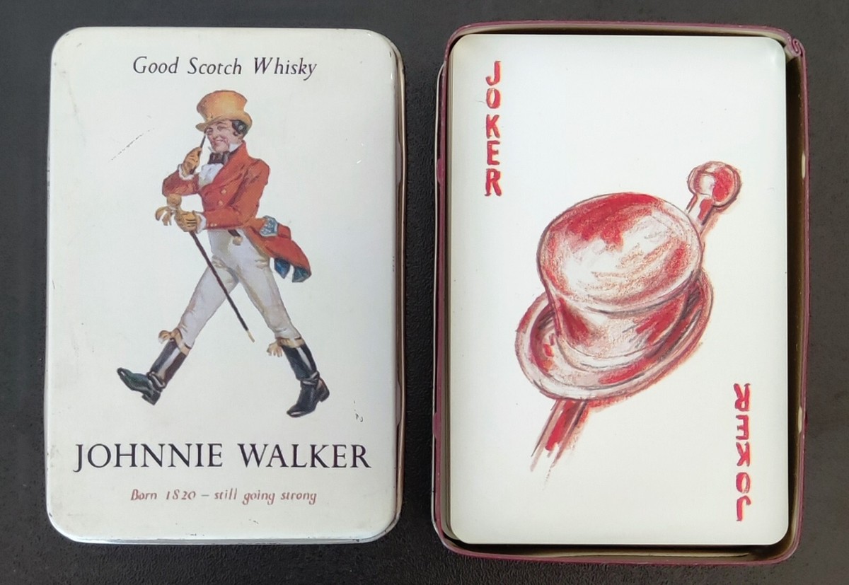 Old Rare Greek JOHNNIE WALKER Playing Cards in Tin Box | eBay