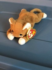 TY BEANIE BABIES NIP THE CAT WITH PVC PELLETS, RETIRED MINT CONDITION