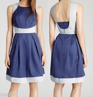 NWT $425 REISS Teddy Fit & Flare Quilted Dress 10(US) or 14(UK) | eBay