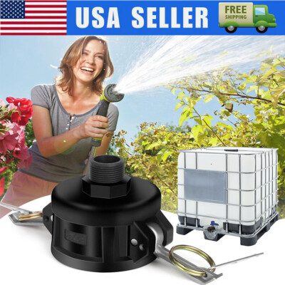275 330 Gallon IBC Tote Tank Drain Adapter 2''Cam Lock for Garden Hose 3/4'' New