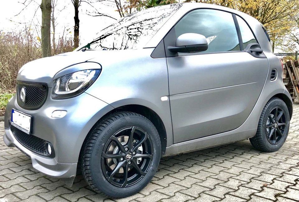 Winterräder schwarz smart 453 MSW X4 16 Zoll Alufelgen Winterreifen Michelin - Bild 3 von 4