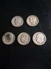 90% Silver - 2 Mercury Head Dimes & 3 FDR Dimes Various Dates