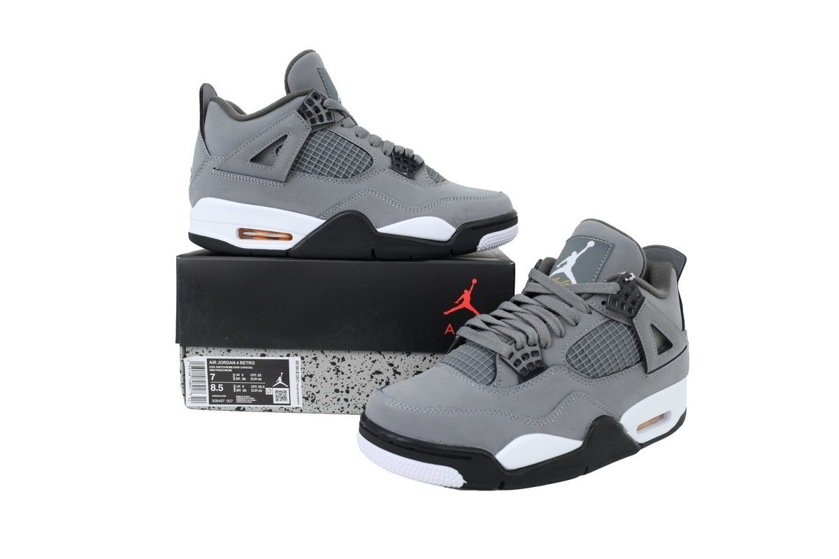 Size 8.5 - Jordan 4 Retro Low Cool Grey for sale online | eBay