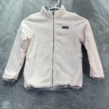 Patagonia jacket girls kids size medium 10 fleece reversible everyday school zip