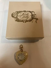 Kirks Folly  Glass Dream Angel Cameo heart-Shaped Locket