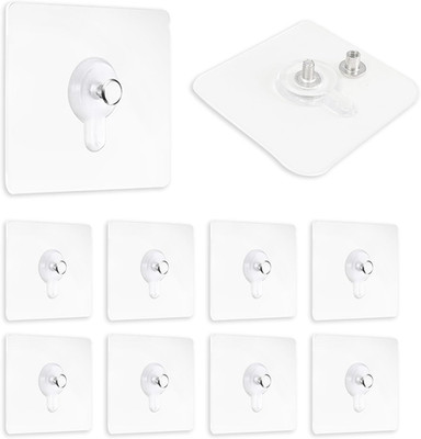 Pack of 10 Self-Adhesive Picture Hooks, Transparent Pictures Adhesive Hooks,Pict
