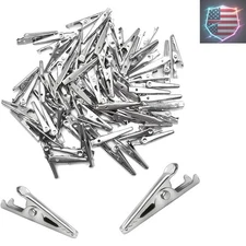 100 Pack of 35mm Metal Alligator Clips -  Quality, Perfect for Crafts