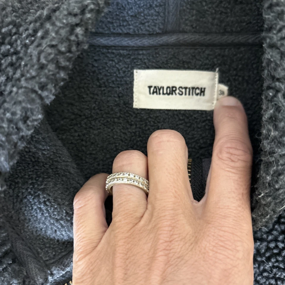 Мужской пуловер Taylor Stitch Sherpa Цвет серый Флисовая куртка Размер 38 Gorpcore Cottage - Изображение 3 из 4