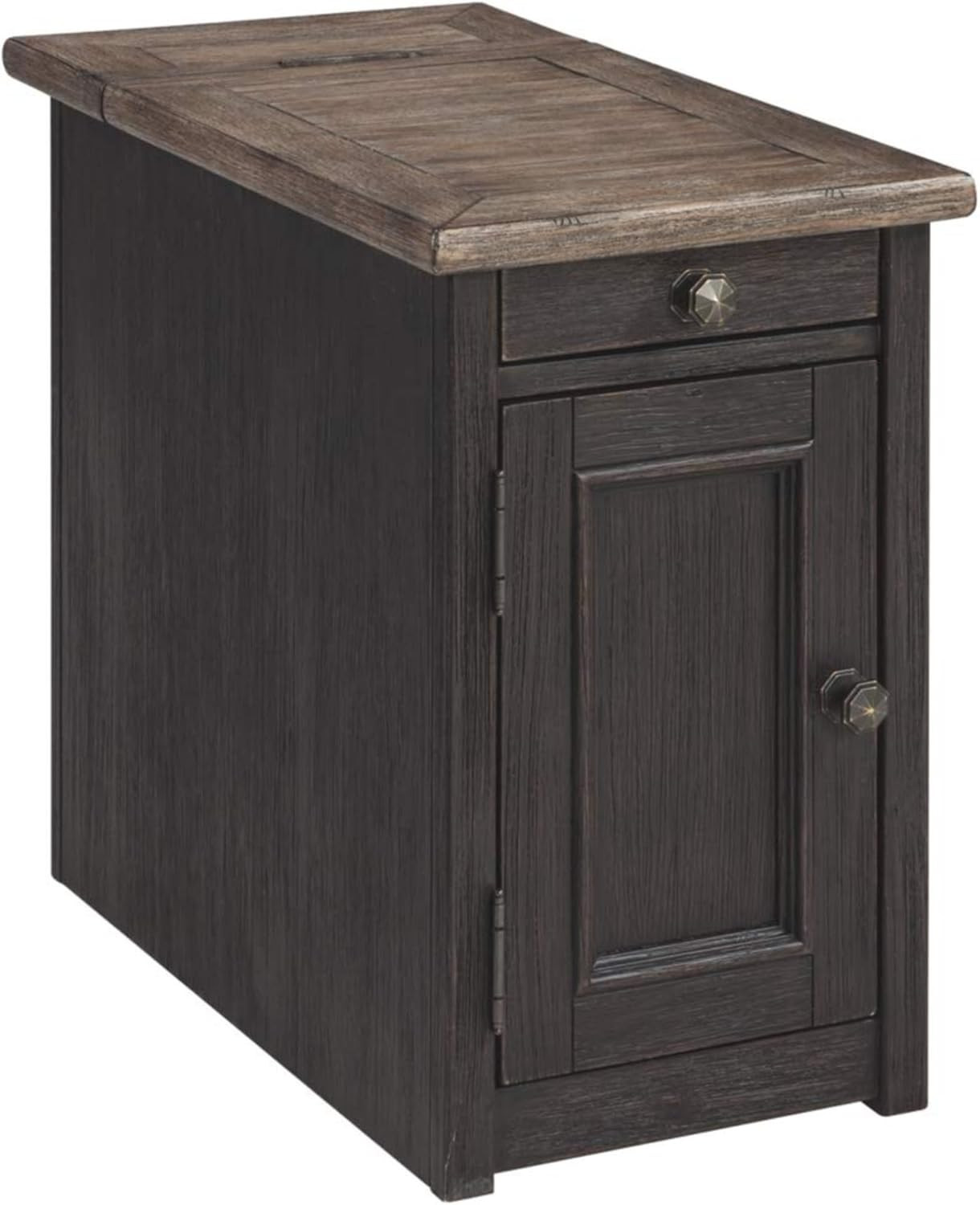 Side End Table With Pull-out Tray & Usb Ports, Tyler Creek B