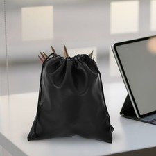 Headphone Storage Bag Travel Headset Pouch Earphones Holder Square PU