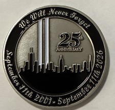 FBI 9/11 Twin Towers  25th Anniversary Challenge Coin