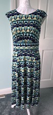 SANGRIA Size UK.16/US.12 Blue Mix Midi Dress