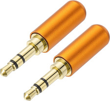 2Pcs 3.5Mm Replacement Repair Plug Jack, 3 Pole Metal Stereo Male Plug 3.5Mm Sol