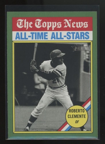 Roberto Clemente 2025 Topps Heritage Dark Green All-Time All-Stars Card #345