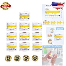 Professional Vinyl Food Rotation Labels 2x3" -65 F to 200 F, Easy Clean Removal