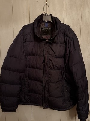 Calvin Klein Mens Full-Zip Super Soft Puffer Water Wind Resist Jacket Black XXL