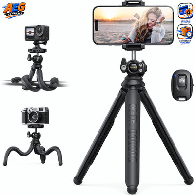 Handystativ Mini Halterung Tripod 360° Flexibel mit Fernbedienung für Smartphone