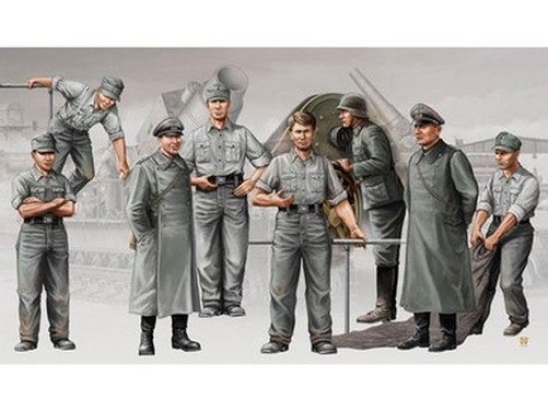 Trumpeter 0409 1/35 Deutscher Morser Karl Artillerie Besatzung Figuren Set (8)-image