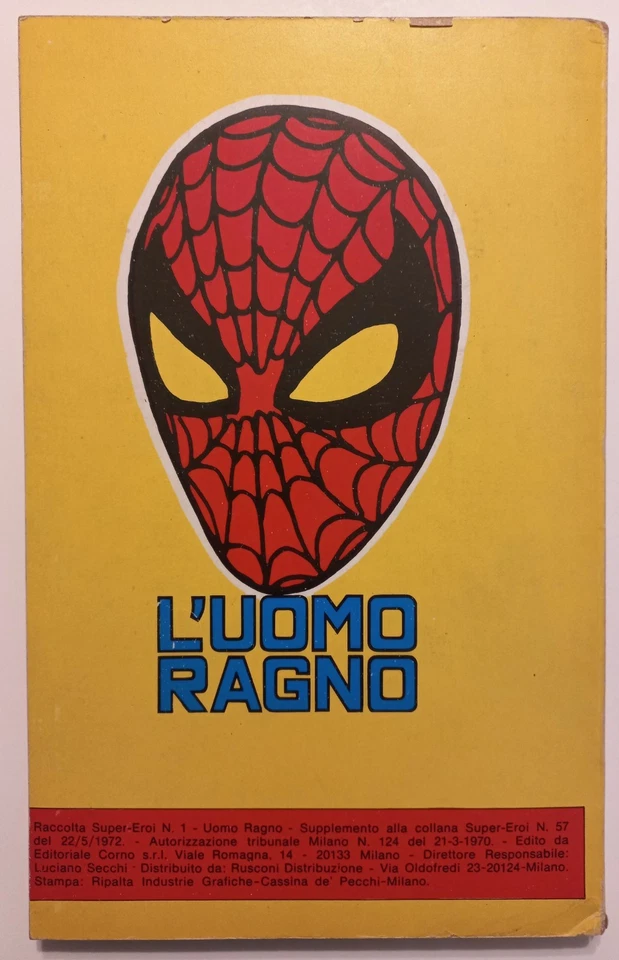 L'UOMO RAGNO Raccolta SUPER EROI n. 1 con adesivi del n. 17 ed. CORNO - Immagine 3 di 4