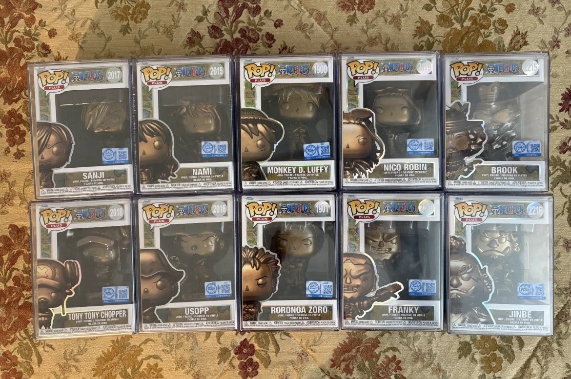 Funko Pop! Juego completo de 10 estatua de bronce de una pieza - AGOTADO, COMO NUEVO, EN MANO