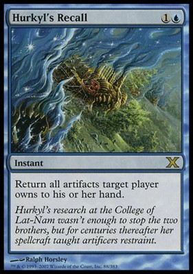 MTG English Hurkyl's Recall NM Foil 10th Edition
