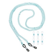 Glasses Chain, 75cm Metal Eyeglasses Strap with 6 Ends for Women, Blue