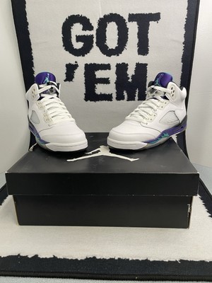 Air Jordan 5 Retro ''Grape'' GS 2013 White/GRP ICE-BLK 440888-108 Sz 3.5y