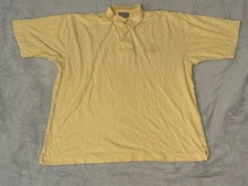 Cutter & Buck Mens XL Golf Polo Yellow CB Drytec Faldo Institute Marriott Logo