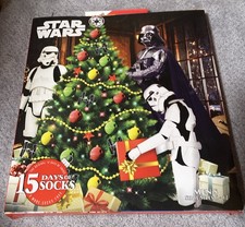 Men's Star Wars 15 Days of Socks Advent Calendar Christmas Size 6-12 NEW