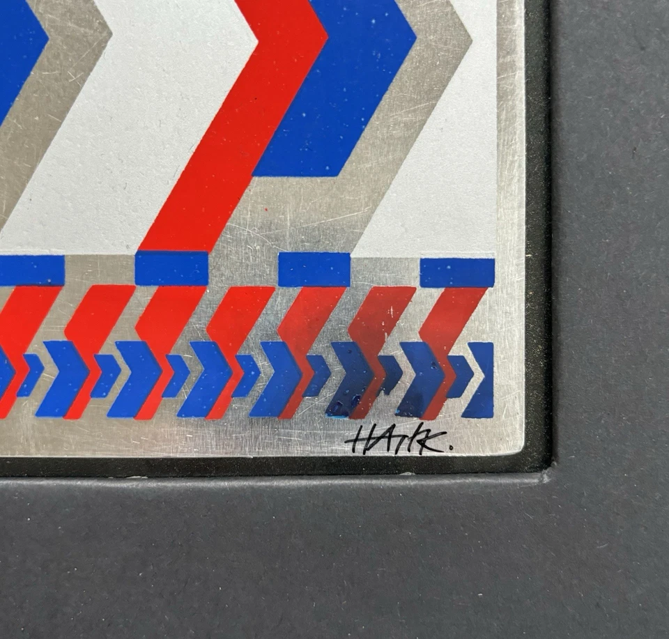 Otto Herbert Hajek Sérigraphie Aluminium 1978 Op art Cinétique Constructivisme - Photo 3/4