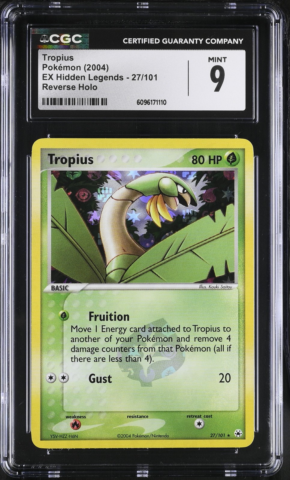 CGC 9 MINT Tropius 2004 EX Hidden Legends 27/101 Reverse Holo Pokemon Card