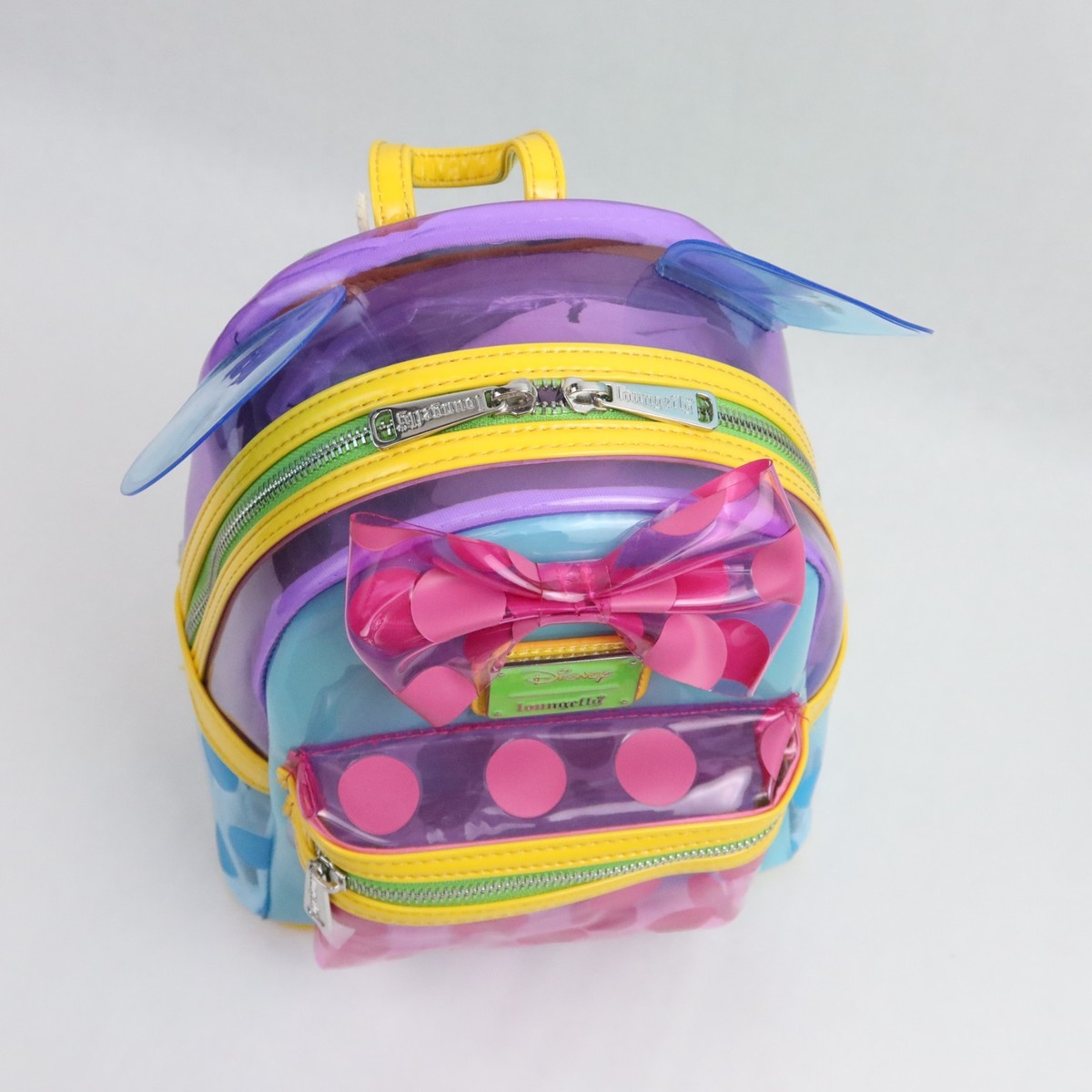 Loungefly Disney Minnie Mouse Polka Dot Colorblock Ears Mini Backpack LOUNGEFLY Disney Minnie Mouse Pastel Color Block Dots Mini  main image 4