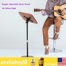 Book Stand Height Adjustable Music Stand Dual-Use Floor Book Holder Lectern Rack