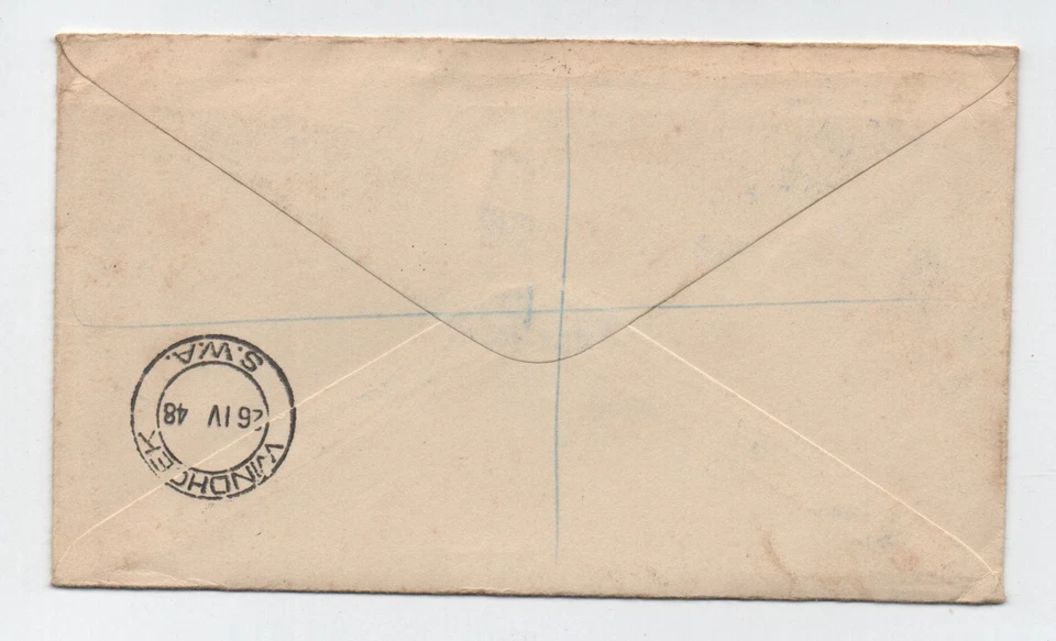 COVER FDC SWA SOUTH WEST AFRICA TO SOUTH AFRICA 1948 REGISTERED LABEL RUNNING - Image 2 of 2