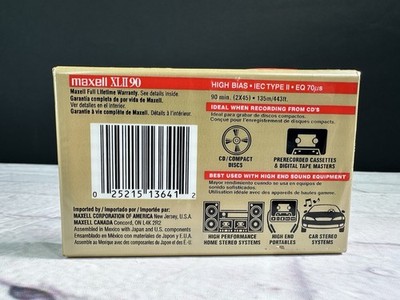 Maxell XLII 90 High Bias Audio Cassette - 139473 (5 Pack) for sale