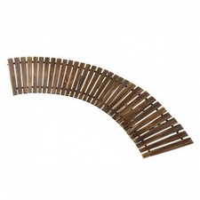 Gebogene Holzlattenmatte Carbonisiert Holz Gartenpfad Gebogen