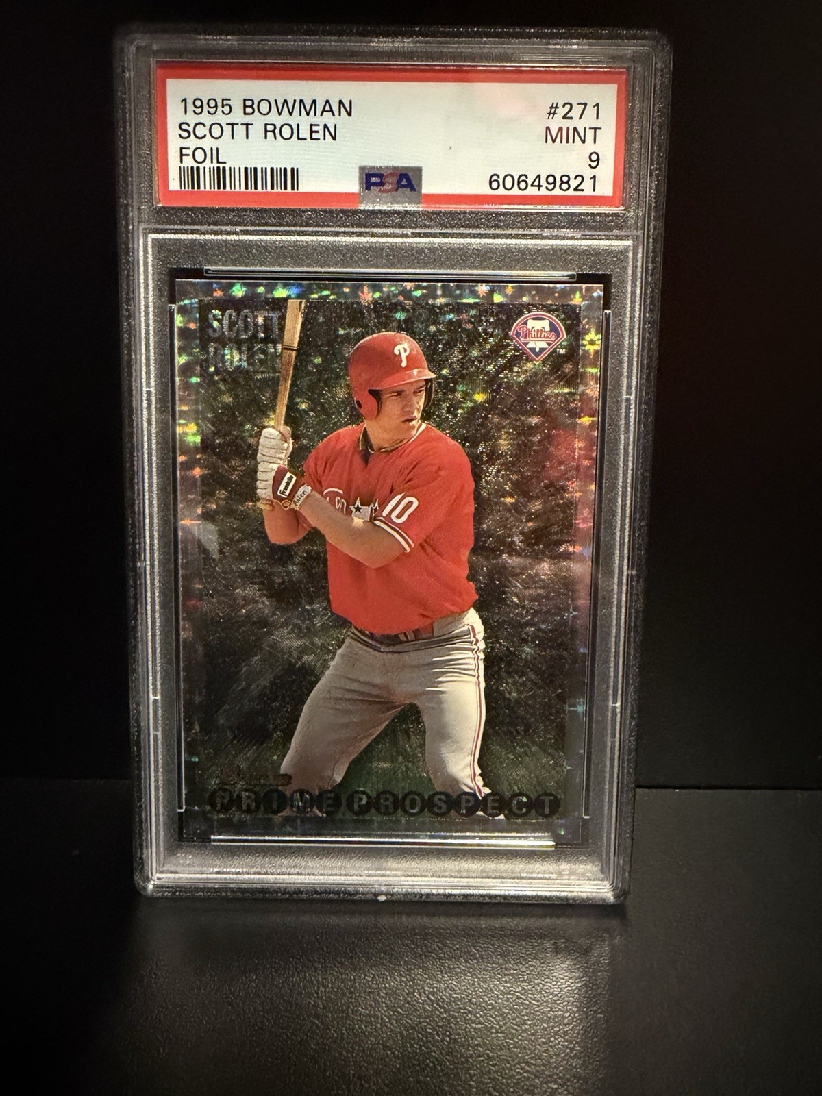 1995 Bowman Prime Prospect Scott Rolen #271 Foil PSA 9 Rookie Phillies MLB