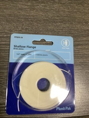 Plumb Pak White Shallow Flange Fits 1/2'' nom Copper,  #PP808-84 NOS