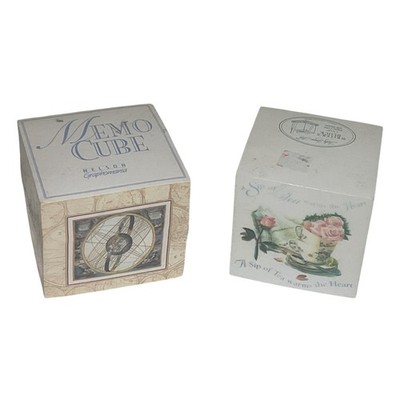 Vintage Decorative Memo Cube Paper Block Set   Nelson Graphomania & Lady Jayne L