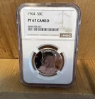 1964 Kennedy Half dollar NGC PF67 CAMEO