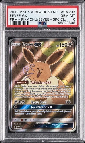 2019 POKEMON SM BLACK STAR PROMO #SM233 FULL ART/EEVEE GX PSA 10