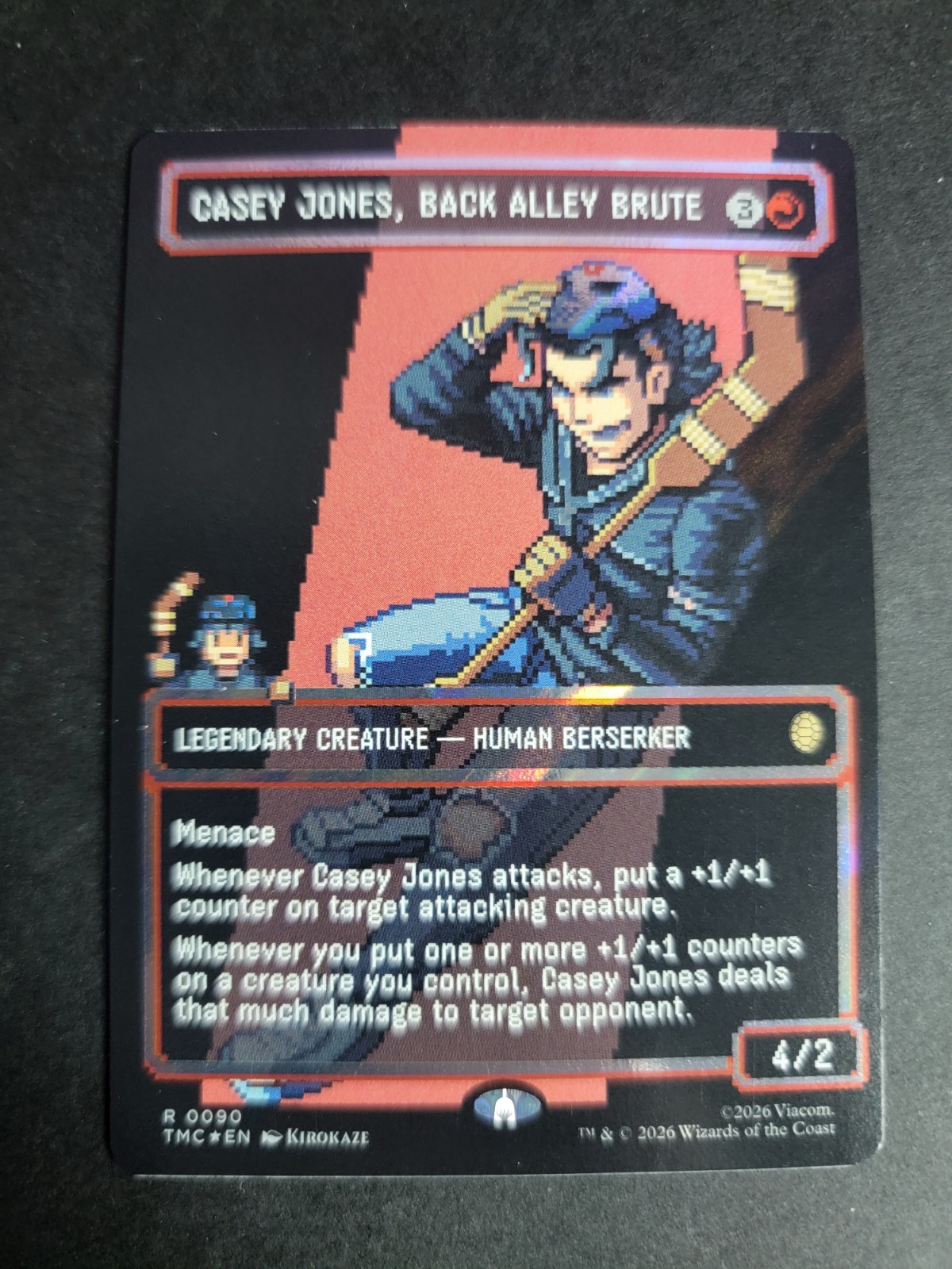 Casey Jones, Back Alley Brute (Borderless Surge Foil) MTG Ninja Turtles