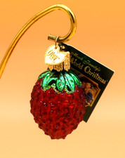 NEW Old World Christmas SWEET STRAWBERRY Glass Ornament w/ Tags  Box
