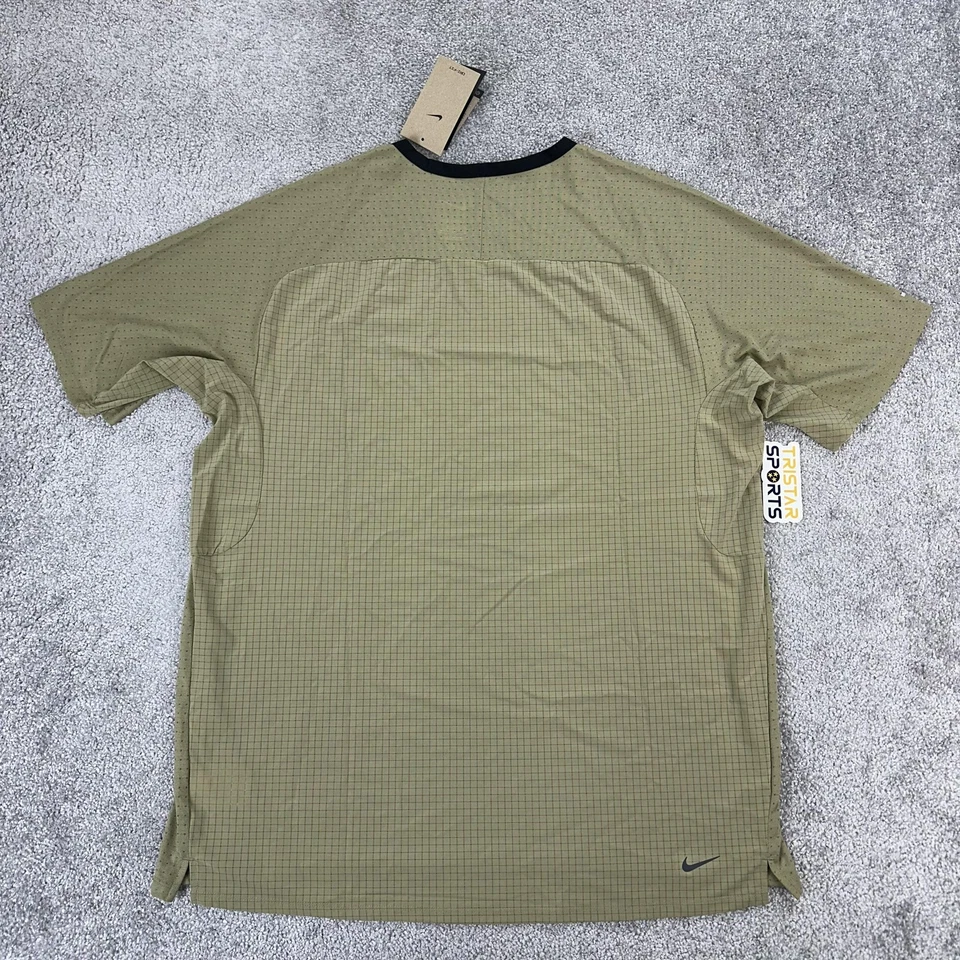 Nike Trail Shirt Mens XL Tall Olive Green Dri-FIT Running Tee DV9305-276 - Image 3 of 4