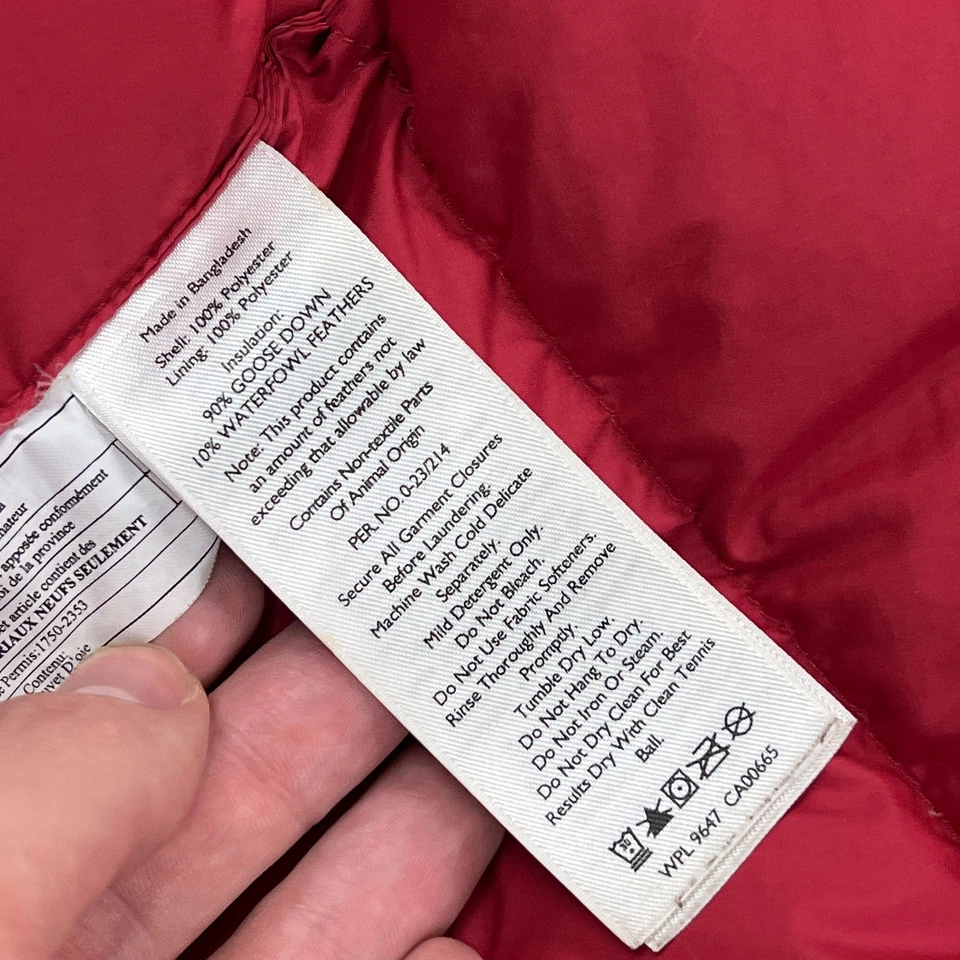 Eddie Bauer Coat Men's Medium Blue Hooded Peak Xv Goose Down Puffer Jacket Parka - Image 4 of 4