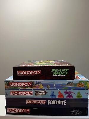 5 Unopened Monopoly Board Games!