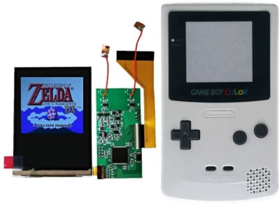 Gameboy Color IPS V3 Backlight NO SOLDER Kit with Trimmed Shell for Game Boy GBC