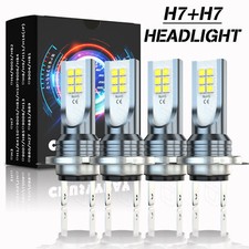 For Mercedes-Benz C250 C300 C350 - 4pc Combo Headlight High Low Beam LED Bulbs